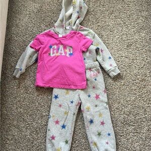 GAP sweatsuit Pink, Gray and Stars ⭐️ Cozy